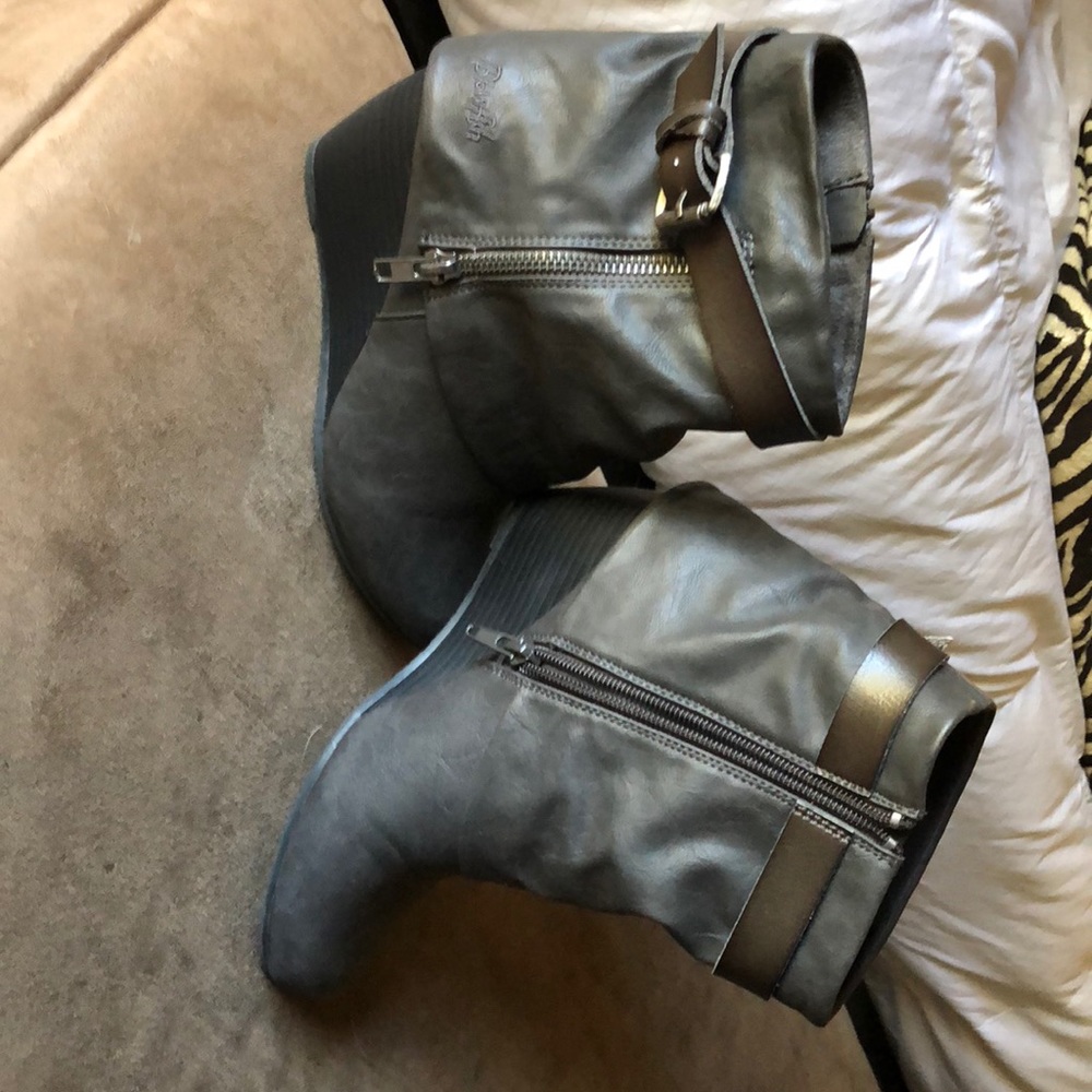 Grey ankle boots